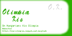 olimpia kis business card